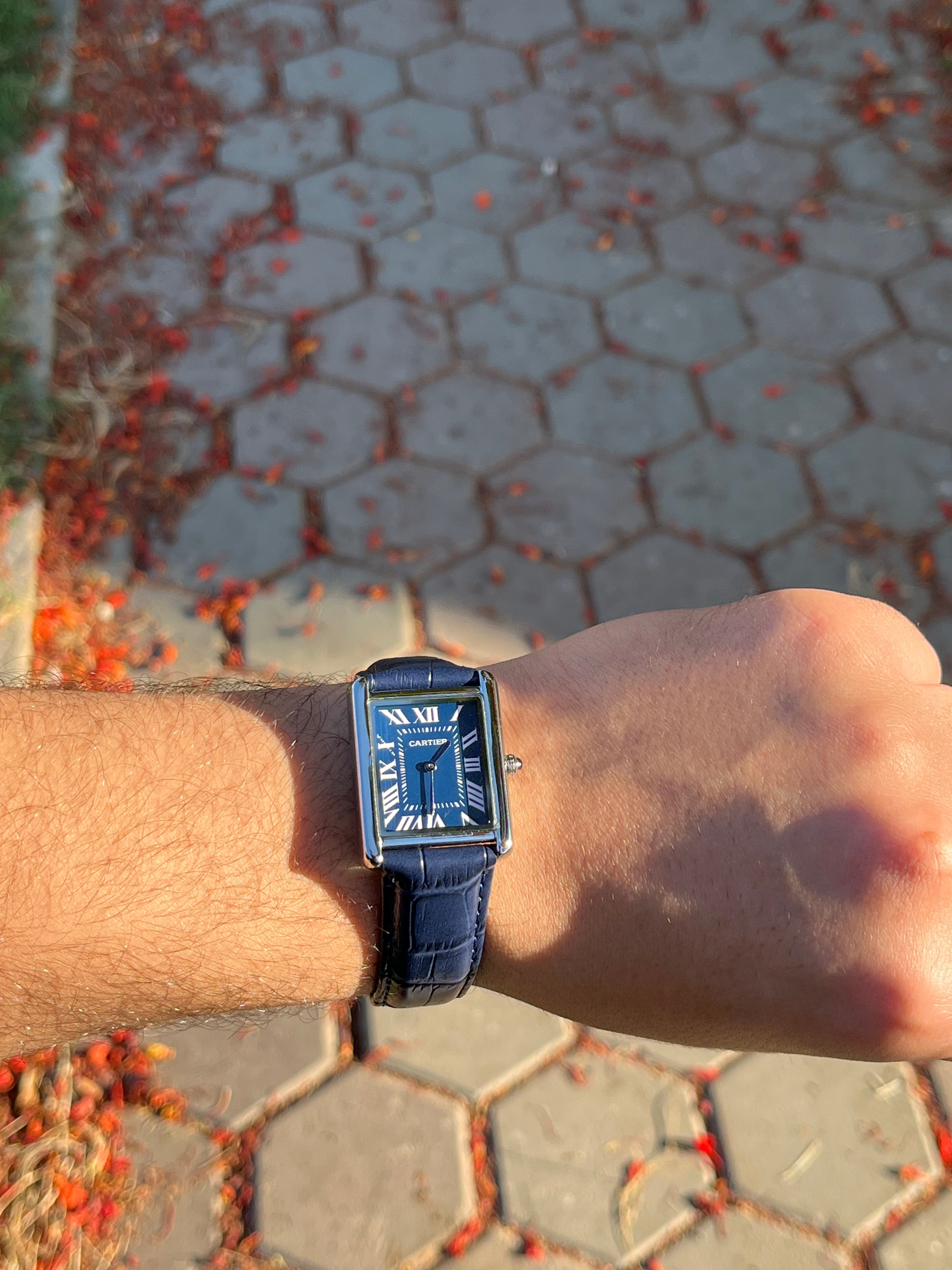 Cartier Tank Leather-Exclusive Navy Edition