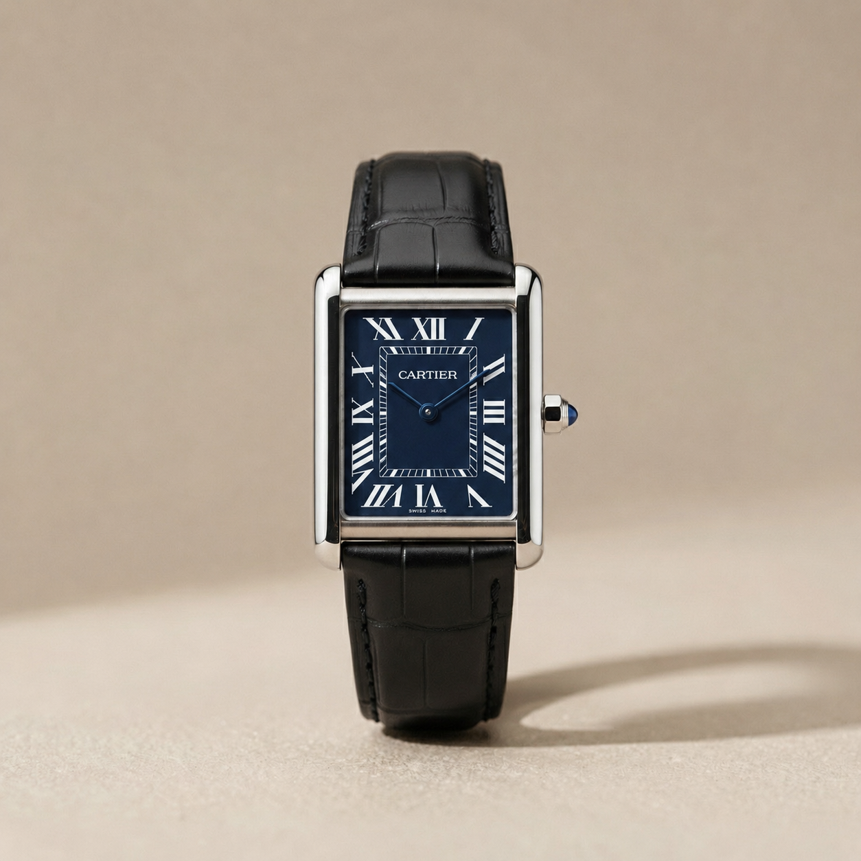Cartier Tank Leather-Exclusive Navy Edition
