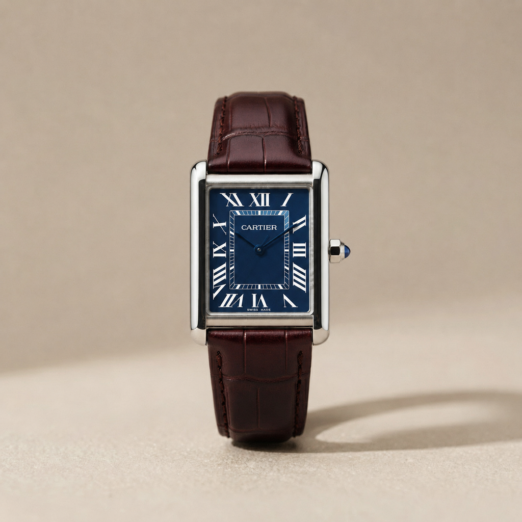 Cartier Tank Leather-Exclusive Navy Edition